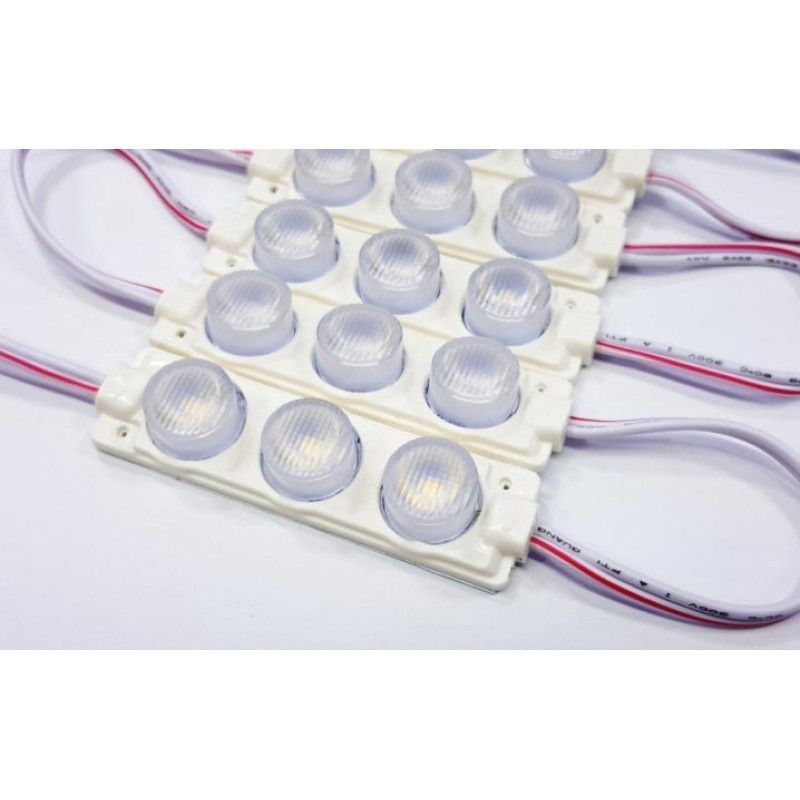 Led Modül 12V 3W Lensli 3 lü Beyaz