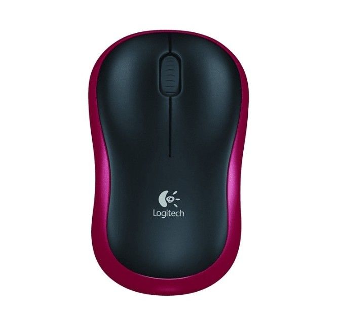 Logitech M185 Kablosuz Kırmızı Mouse #2