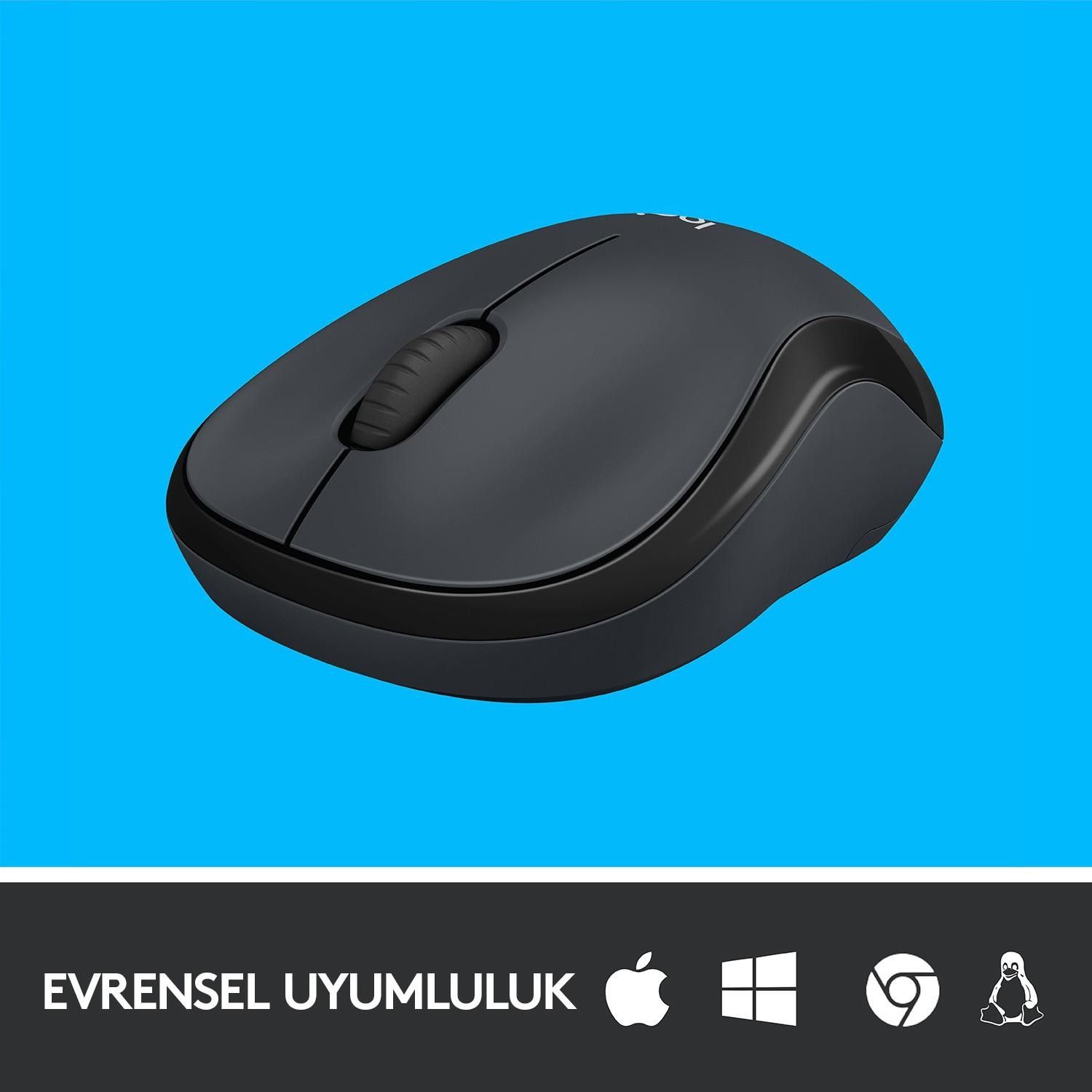 Logitech M220 Silent Kablosuz Mouse Siyah #3