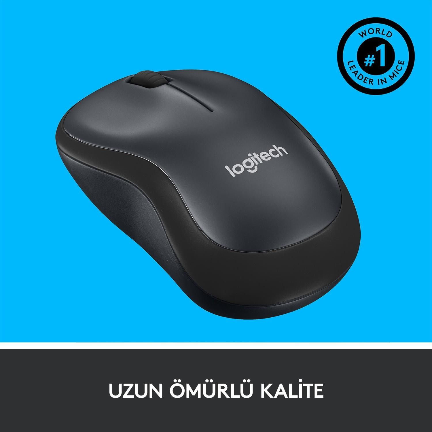 Logitech M220 Silent Kablosuz Mouse Siyah #4