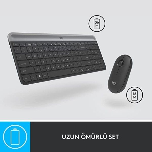 Logitech MK470 Kablosuz Klavye Mouse Seti Beyaz #3