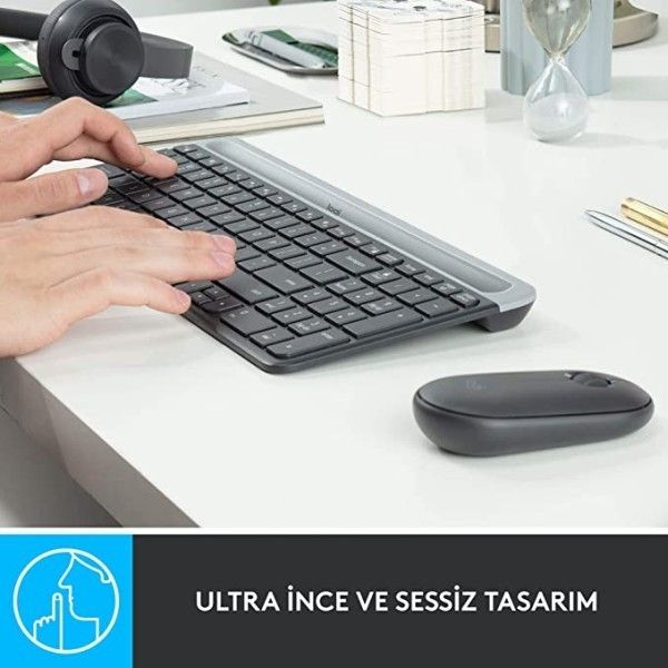 Logitech MK470 Kablosuz Klavye Mouse Seti Beyaz #4