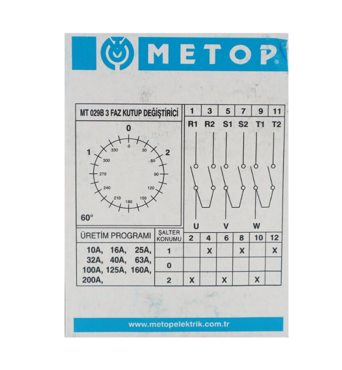 Metop MT029 3x32A Kutup Değiştirici Paket Şalter #4