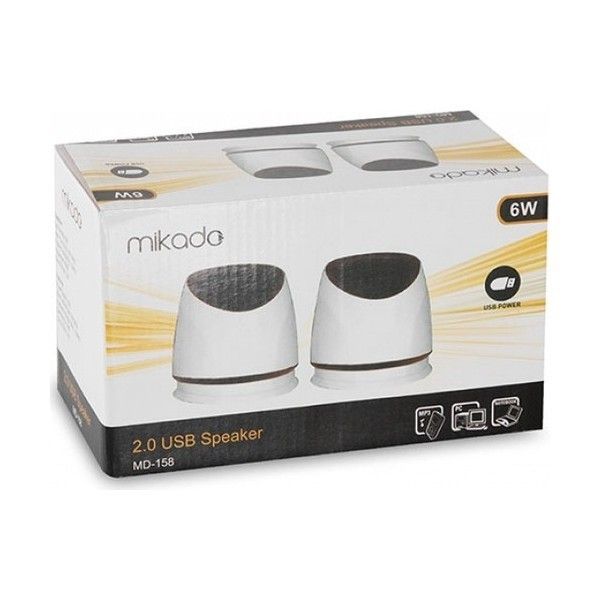 Mikado MD-158 2.0 Beyaz,Kırmızı USB Speaker #3