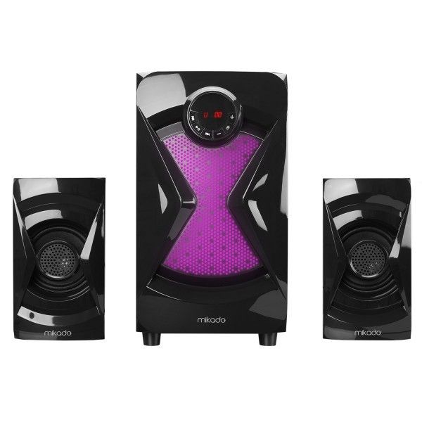 Mikado MD-370BT 2+1 38W Siyah Led Işıklı Speaker #2