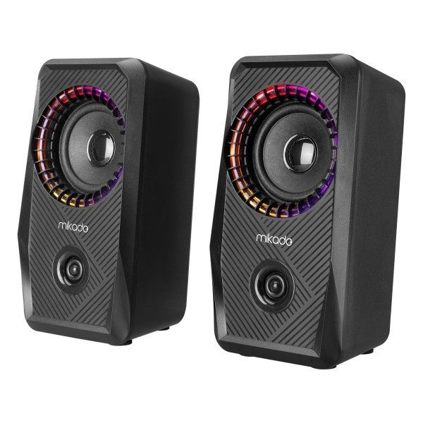 Mikado MD-S26 JOY 3Wx2 Siyah Led Işıklı Speaker #2