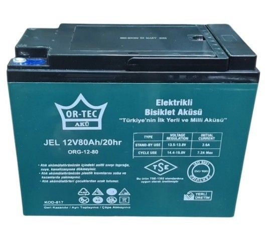 Ortec 12V 80Ah Silikon Jel Akü #4