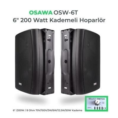 Osawa OSW-6T Trafolu Siyah Duvar Hoparlörü