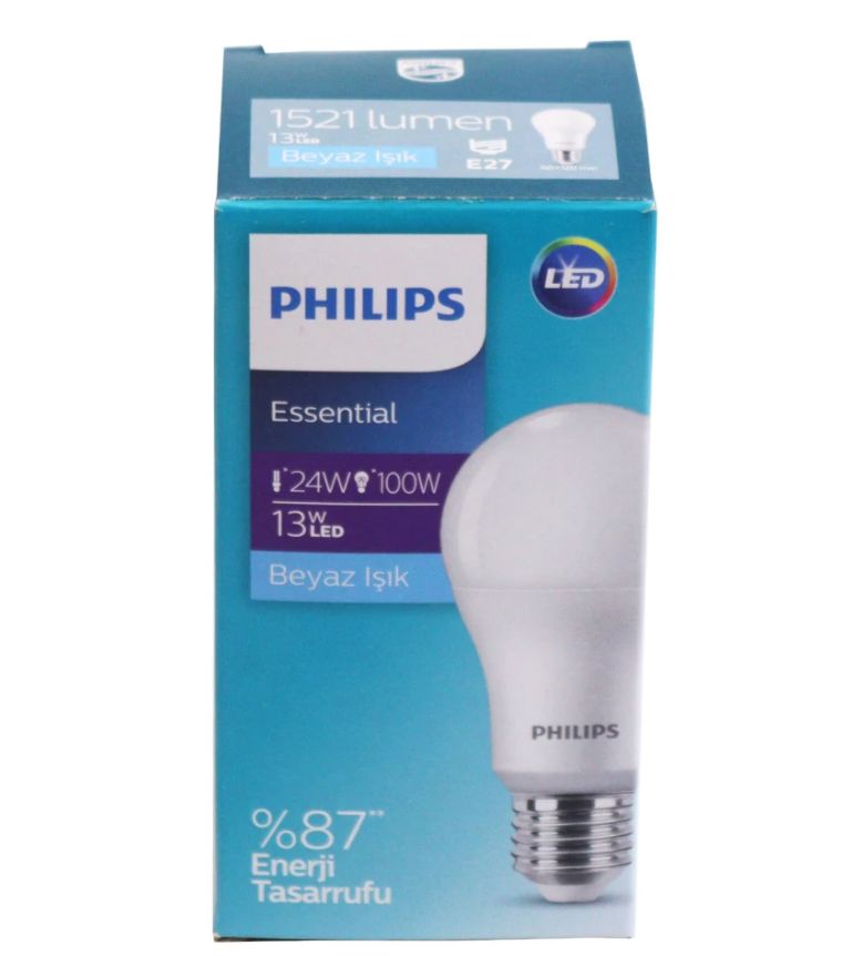 Philips Essential 13W E27 6500K Beyaz Led Ampul #3