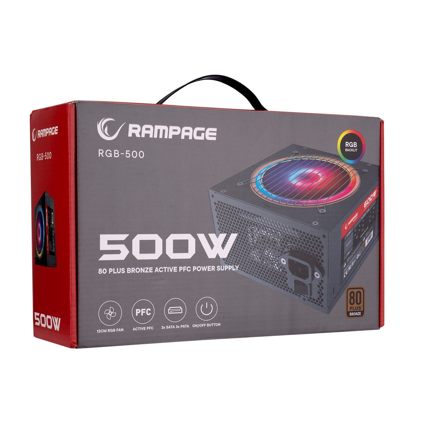 Rampage RGB-500 80 Plus Bronz 500W 12cm Rgb Power #4