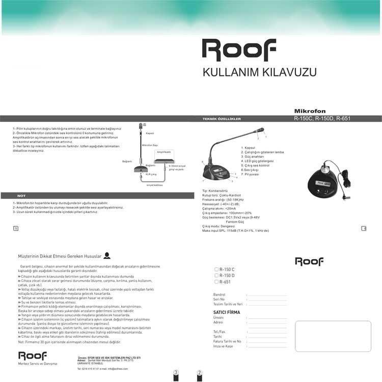 Roof R-651 Kürsü Yaka Mikrofonu #3