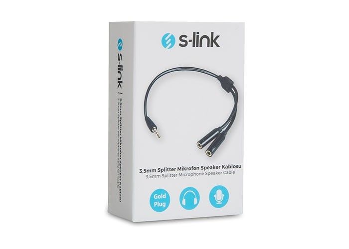 S-Link SL-302MS 3.5mm Splitter Mik. Speaker Kablo #3