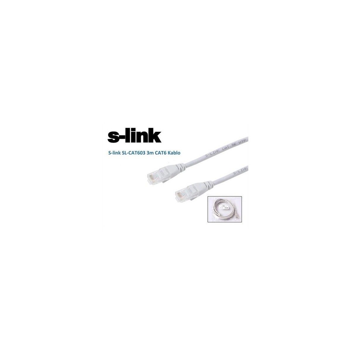 S-Link SL-CAT603 3m Cat6 Patch Kordon Kablo