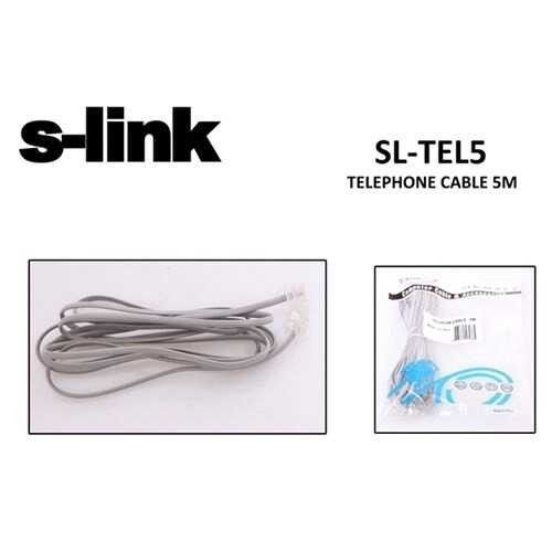 S-Link SL-TEL5 5m İki Tarafı Jaklı Tel. Kablosu #2