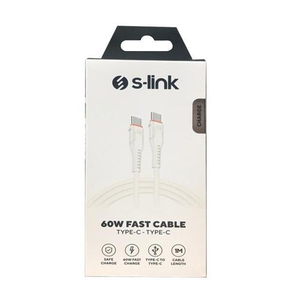 S-Link SL-X280E 1m 60W Type-C Data+Şarj Kablosu #2