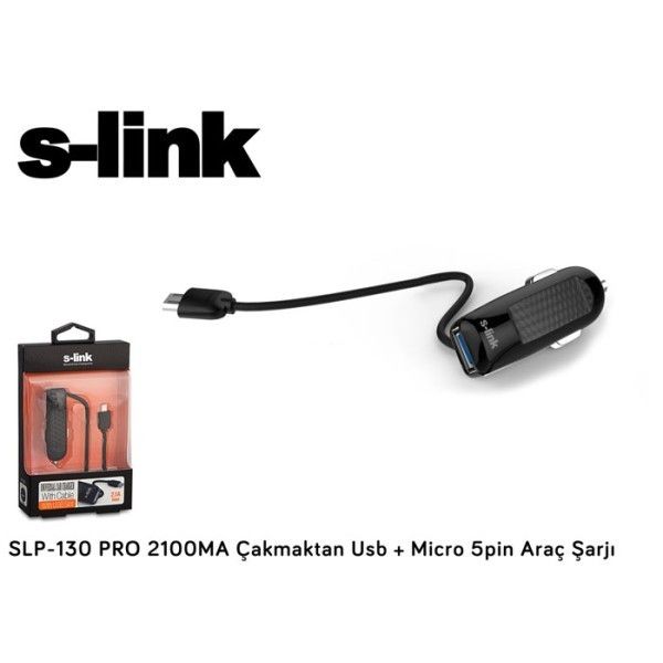 S-Link SLP-130 2.1A Micro Usb Araç Şarj Cihazı #2