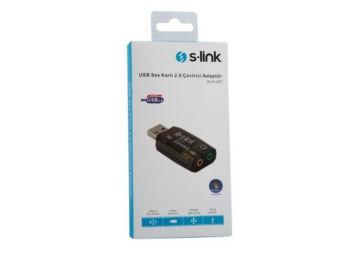 S-Link SLX-U51 Usb Ses Kartı 2.0 Çevirici Adaptör #3