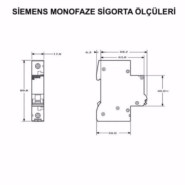 Siemens 5SL6116-6YA 16A B16 Otomat #2