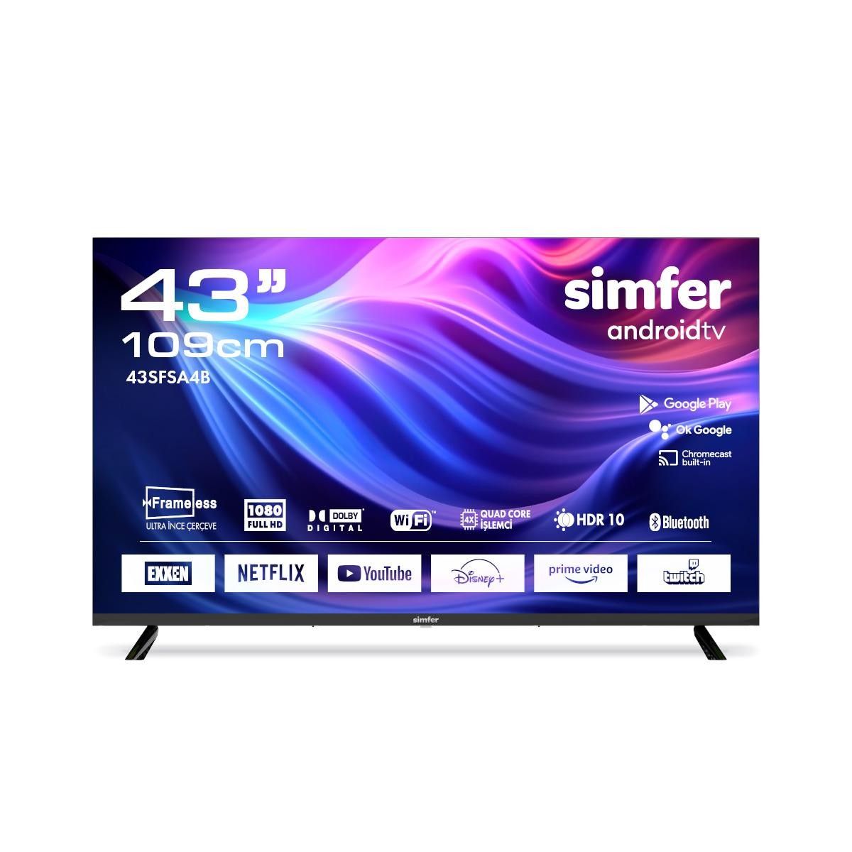 Simfer 43SFSA4B 43' 109 Ekran FHD Android Led Tv #1