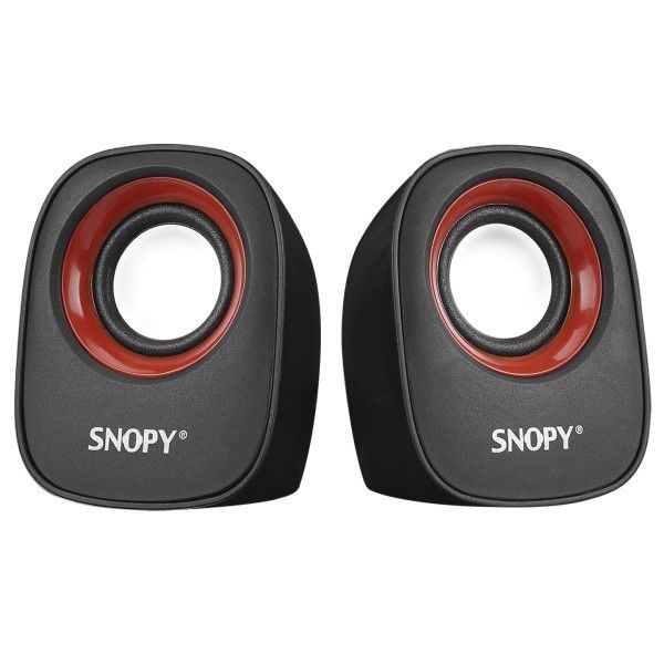 Snopy SN-120 2.0 Siyah,Kırmızı USB Speaker