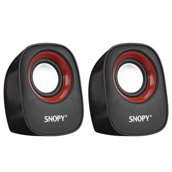 Snopy SN-120 2.0 Siyah,Kırmızı USB Speaker #2