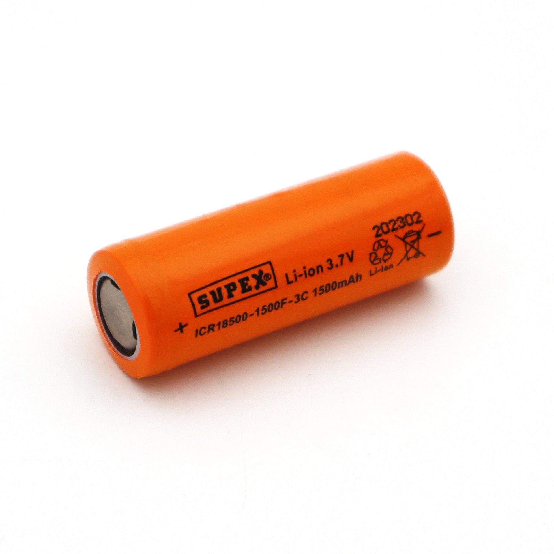 Supex 18500 3.7V 1500mAh 3C Başsız Lityum Pil