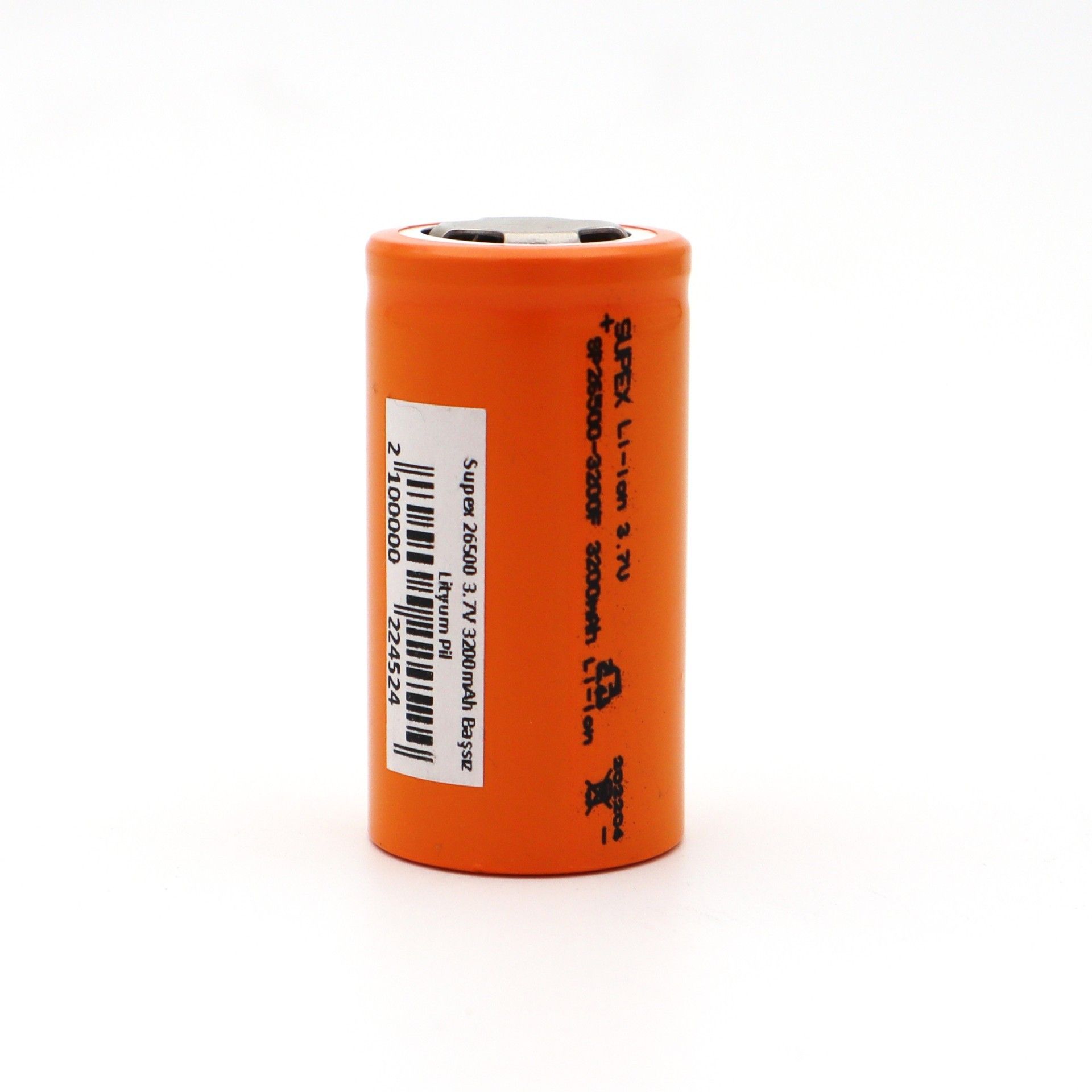 Supex 26500 3.7V 3200mAh Başsız Lityum Pil