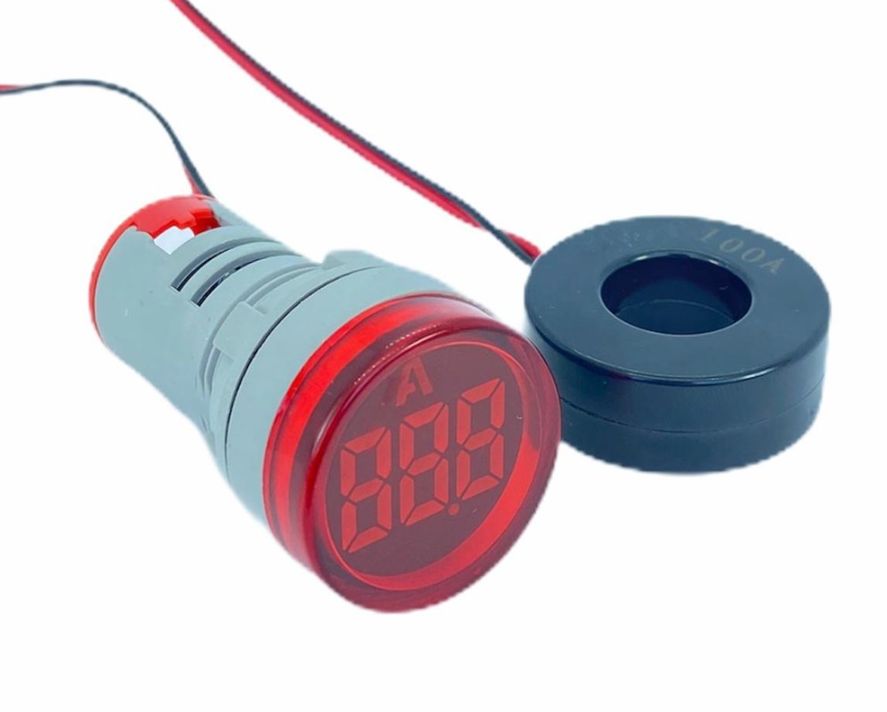 Swion AD22-22A 0-100A AC Kırmızı Dijit. Ampermetre