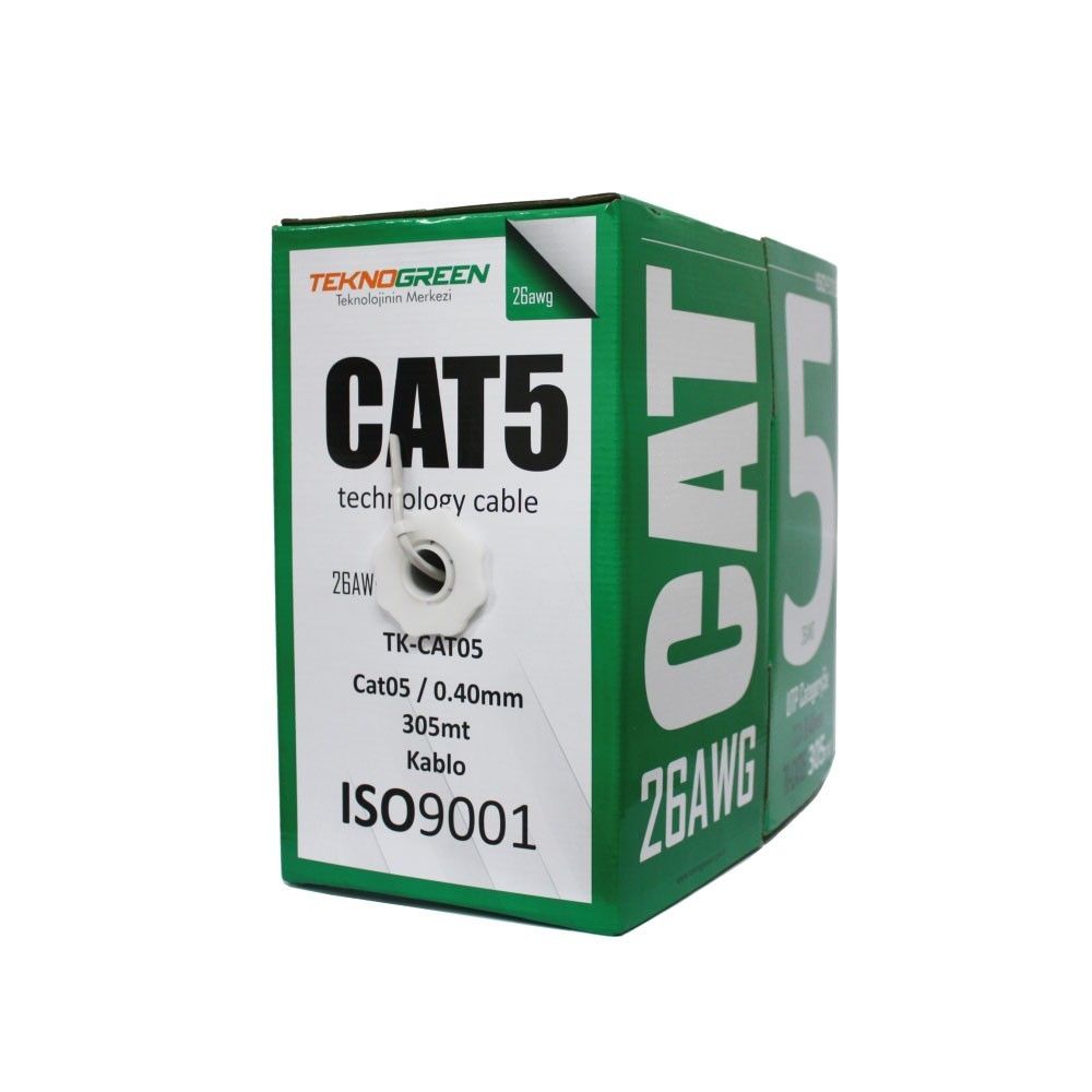 TeknoGreen TK-CAT05 305m Cat5 0.40mm CCA Kablosu