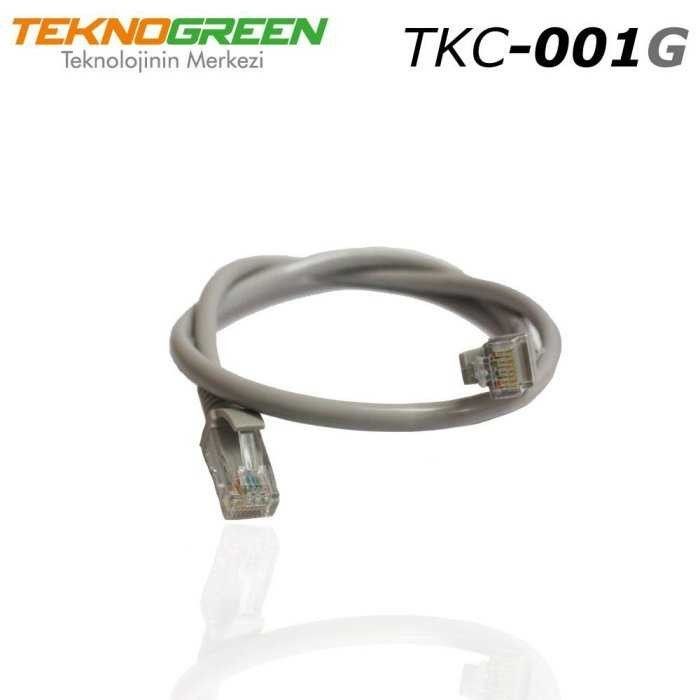 TeknoGreen TKC-001G 1m. Cat6 Kablo Gri