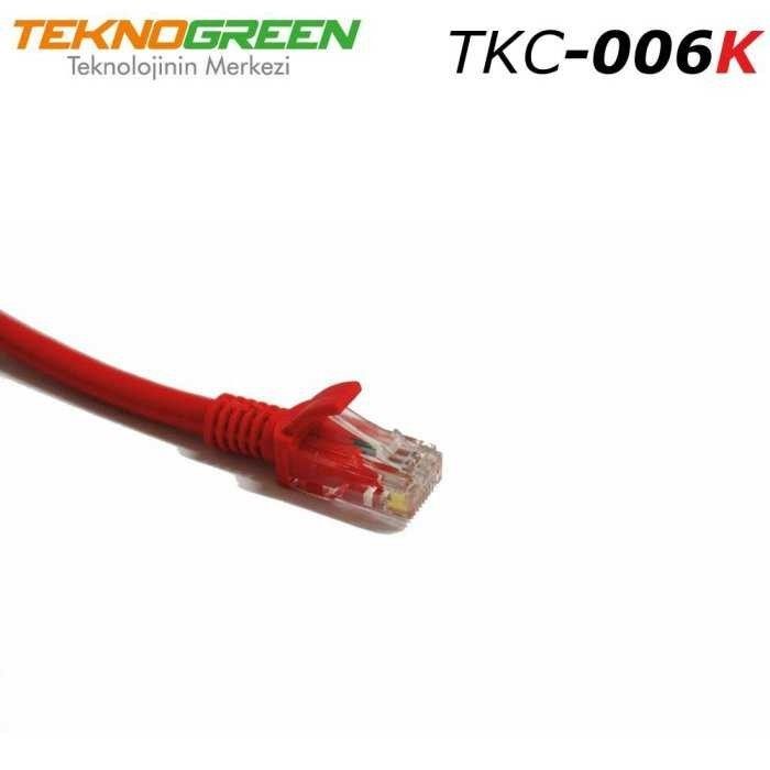 TeknoGreen TKC-006K 0.6m. Cat6 Kablo Kırmızı #2