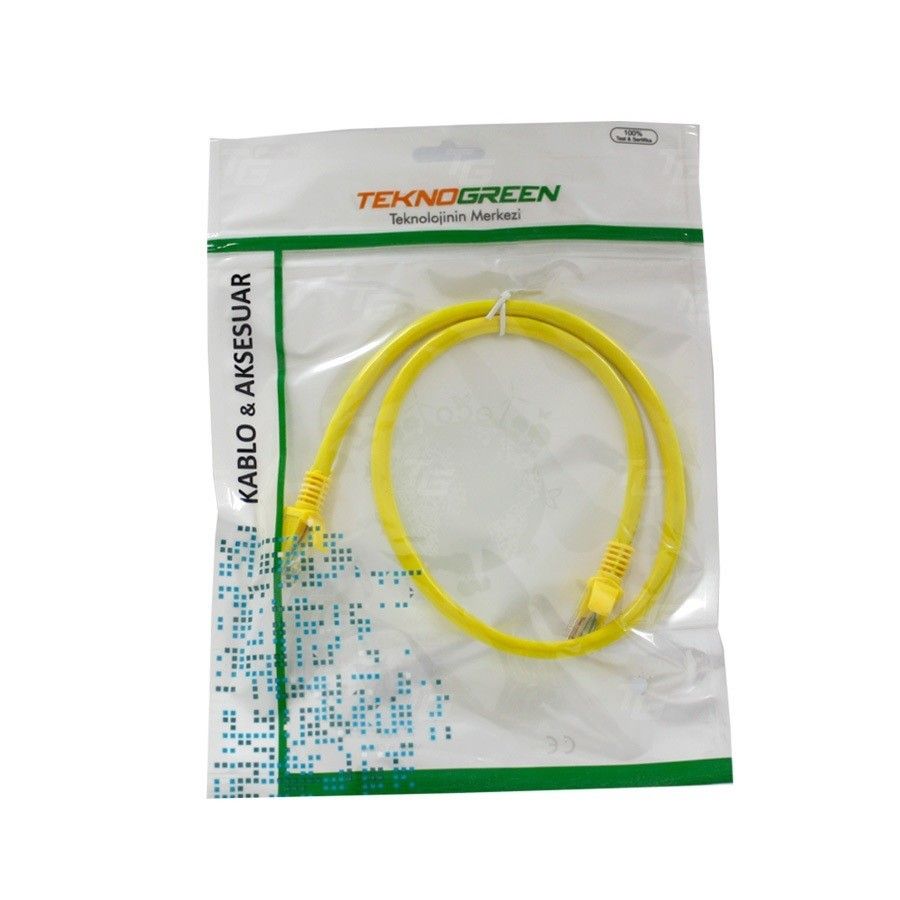 TeknoGreen TKC-006S 0.6m. Cat6 Kablo Sarı #2