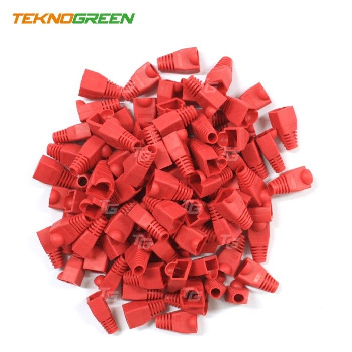 TeknoGreen TKJ-45PR Kırmızı RJ45 Kılıfı (100 lü Paket) #2