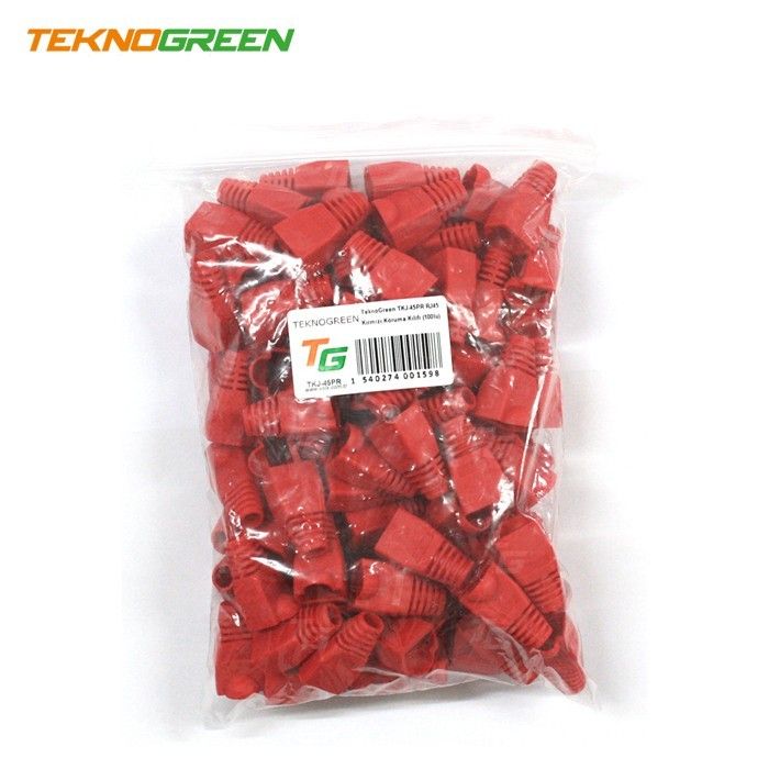 TeknoGreen TKJ-45PR Kırmızı RJ45 Kılıfı (100 lü Paket) #3