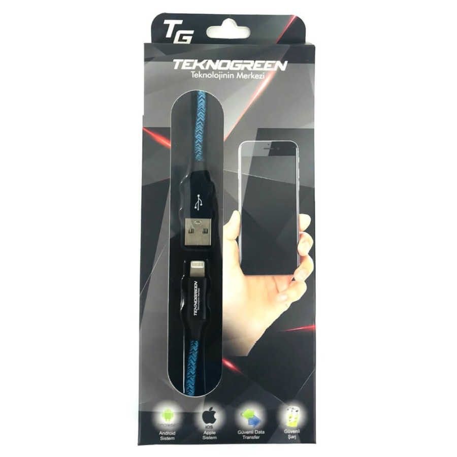 TeknoGreen TKU-C202 1m Usb iPhone5-6-7-8-X Kablo #3