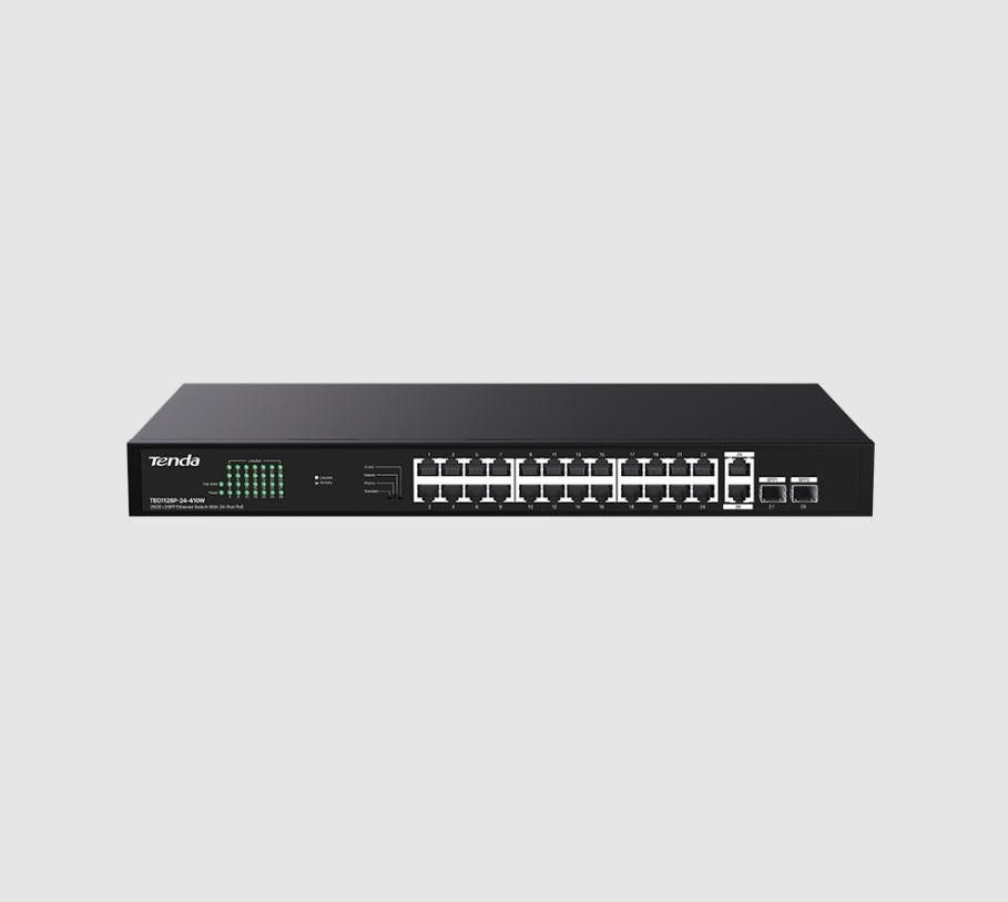 Tenda TEG1128P-24-410W 24 Port PoE Switch