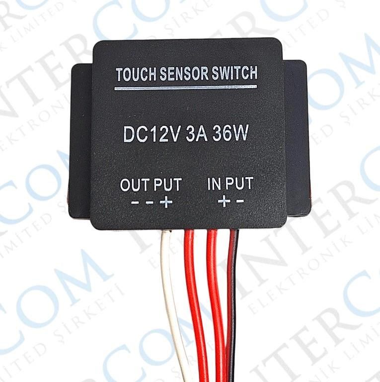 Touch Switch Dokunmatik Anahtar Kutulu Siyah