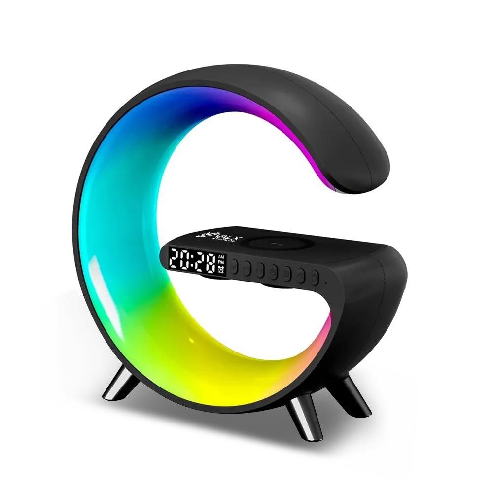 Valx RGB Çalar Saatli Gece Lambası Fonksiyonlu BT Destekli Çağrı Cevaplayabilen Hoparlör (G-500B) Siyah