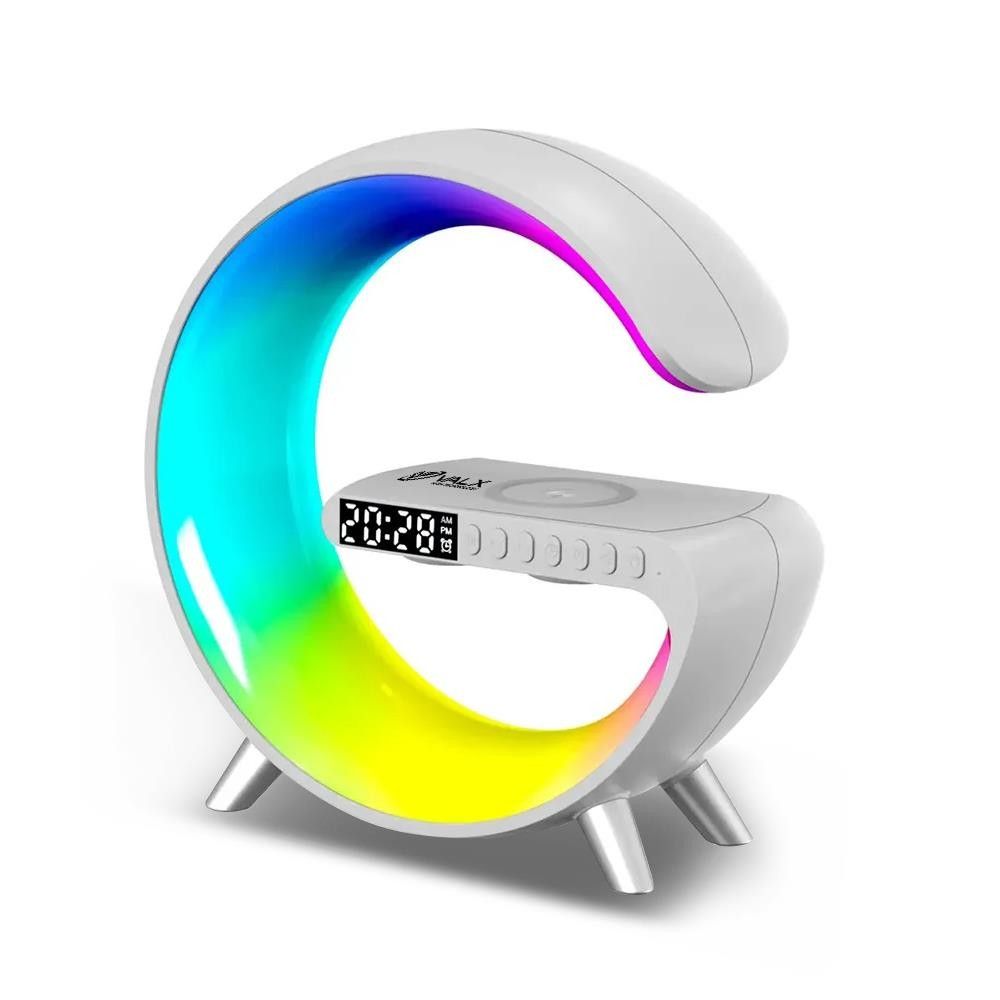 Valx RGB Çalar Saatli Gece Lambası Fonksiyonlu BT Destekli Çağrı Cevaplayabilen Hoparlör (G-500W) Beyaz