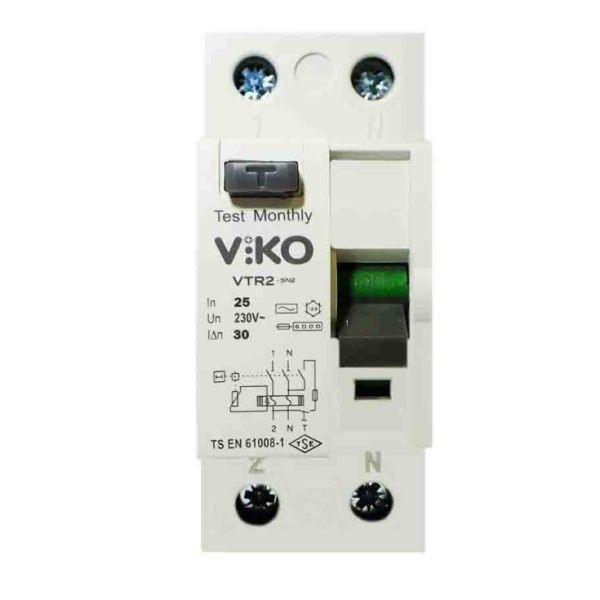Viko VTR2-2530 2P 25A 30mA Kaçak Akım Rölesi