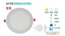 YCL ALP-1018B 18W Sıvaaltı Yuvarlak Beyaz Led Panel #3