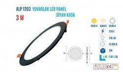 YCL ALP-1203G 3W S.Altı Yuvarlak Led Panel G.Işığı #2