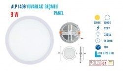 YCL ALP-1409G 9W Geçmeli Yuvarlak Led Panel G.Işığ #2