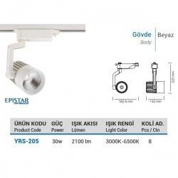 YCL YRS-205B 30W Led Ray Spot Beyaz Kasa Beyaz #2