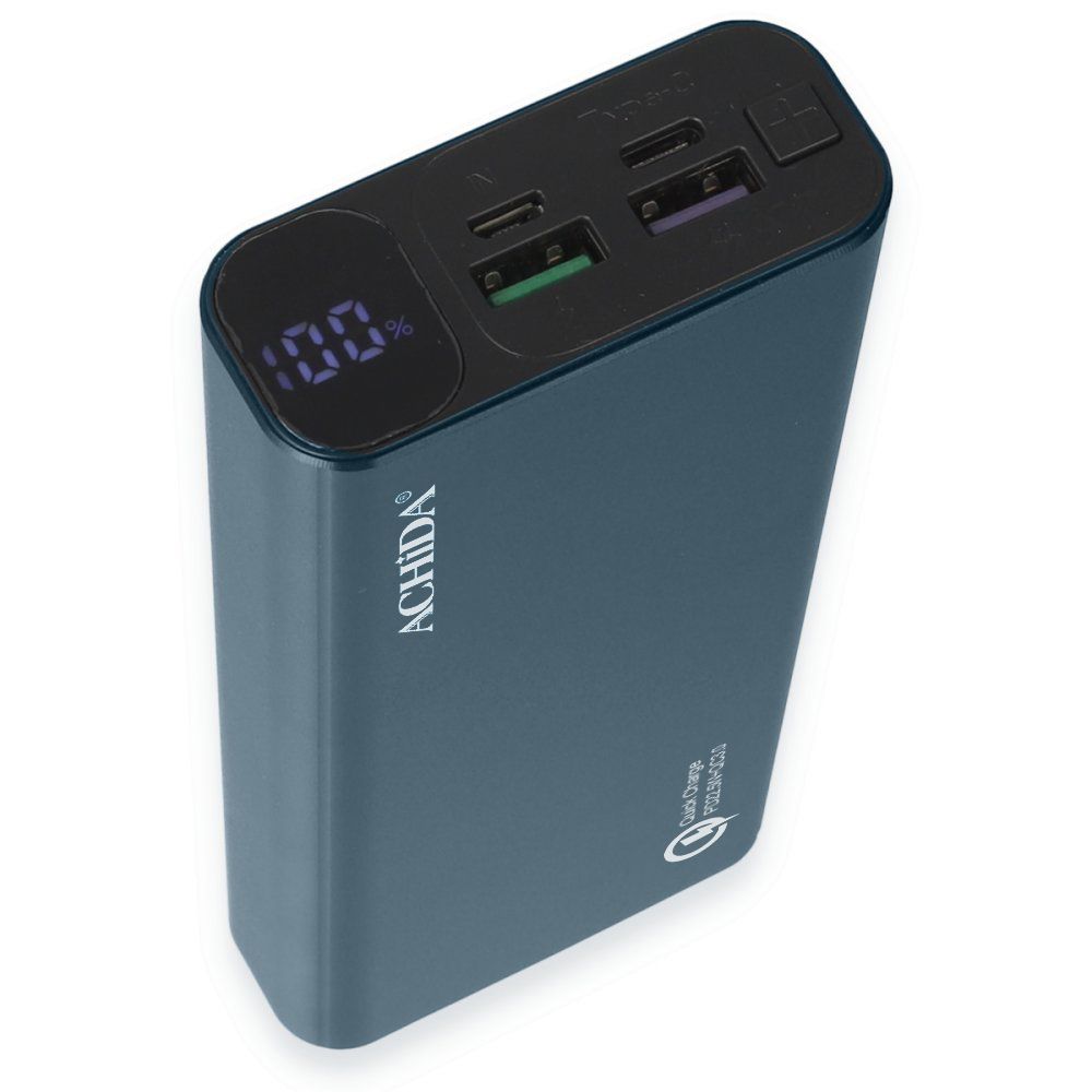 Achida P8 22.5W 20000 mAh QC3.0 Led Ekranlı Powerbank