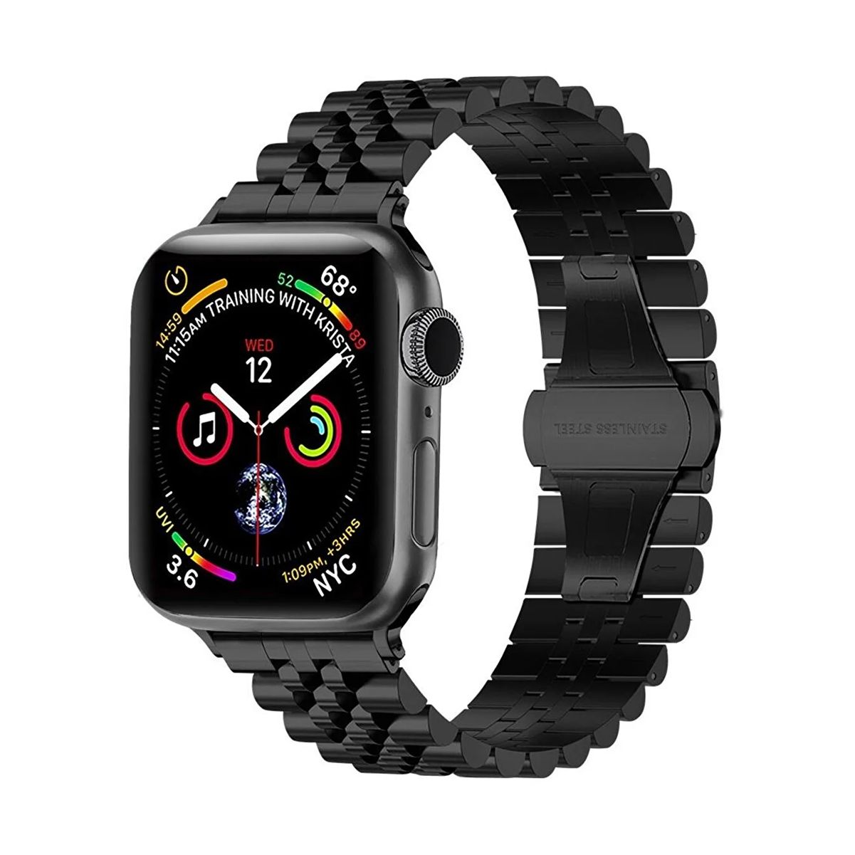 Apple Watch 42 44 45 49 mm Uyumlu RLX Metal Kordon