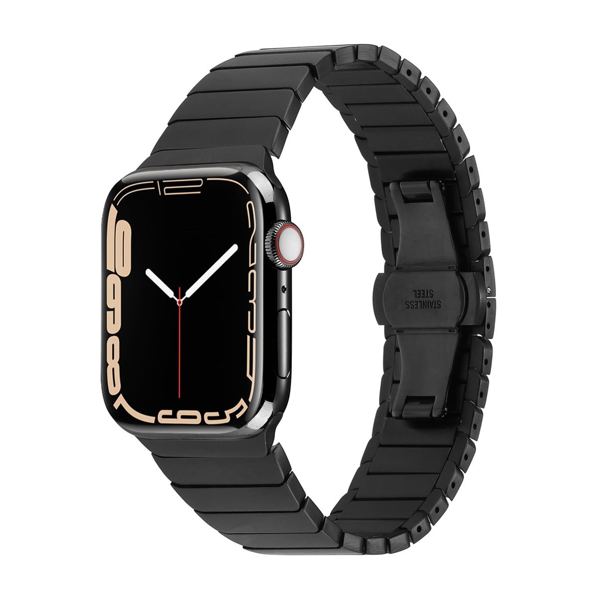 Apple Watch 42 44 45 49 mm Uyumlu Baklalı Çelik Kordon