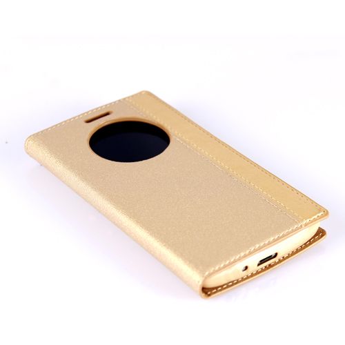 Asus Zenfone 6 Gizli Mıknatıslı Pencereli Magnum Kılıf Gold