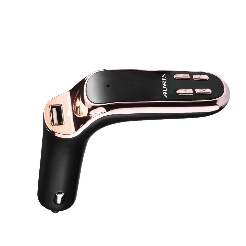 Auris Car S7 Wireless Araç Kiti ve Şarj Cihazı FM Transmitter Rose Gold