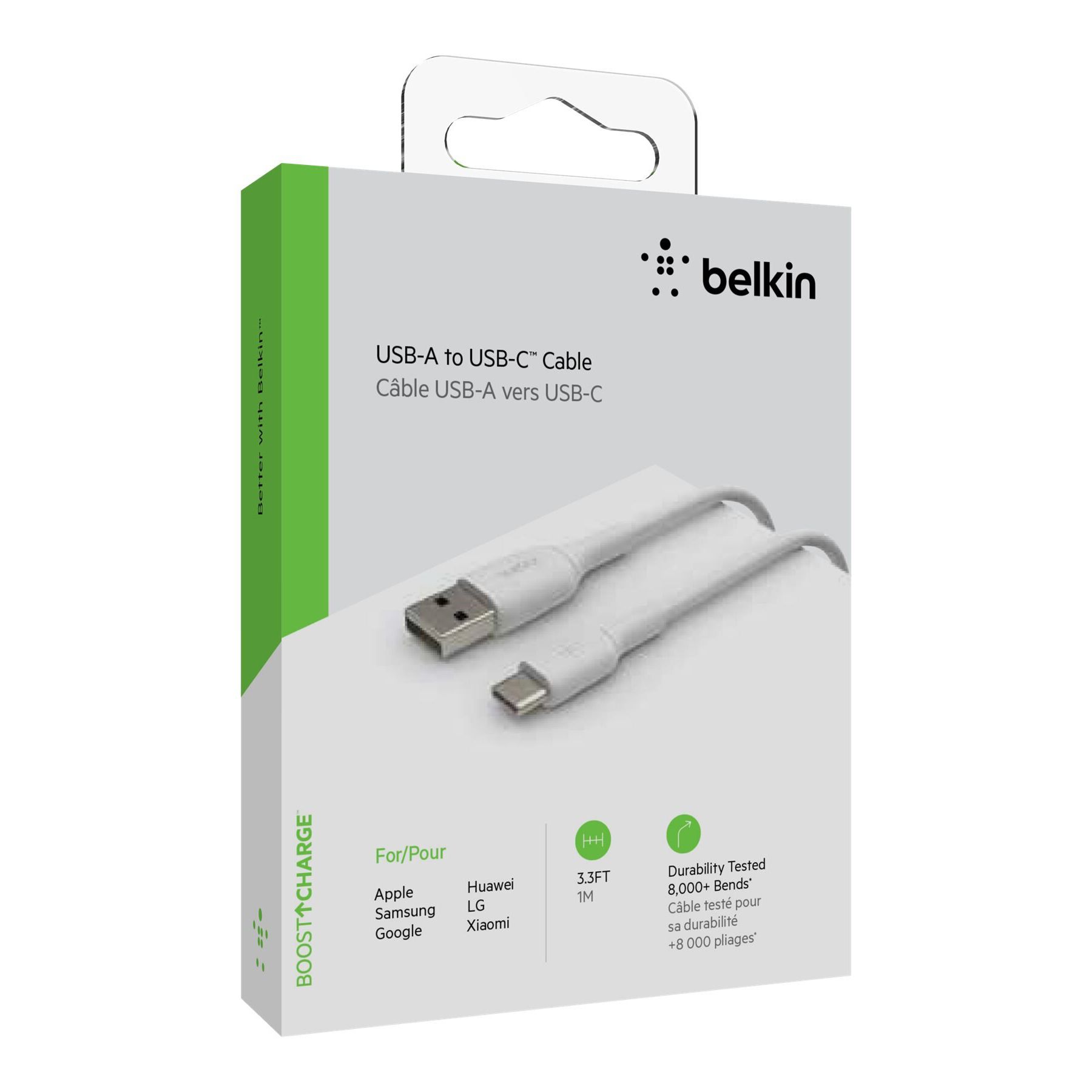 Belkin BOOST CHARGE Type-C - USB Kablo CAB001BT1MWH 1mt Beyaz